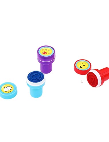 Sellos De Caritas Emoji Didactico X 6 Unidades