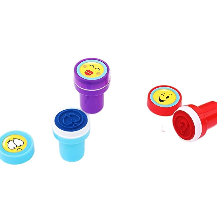 Sellos De Caritas Emoji Didactico X 6 Unidades