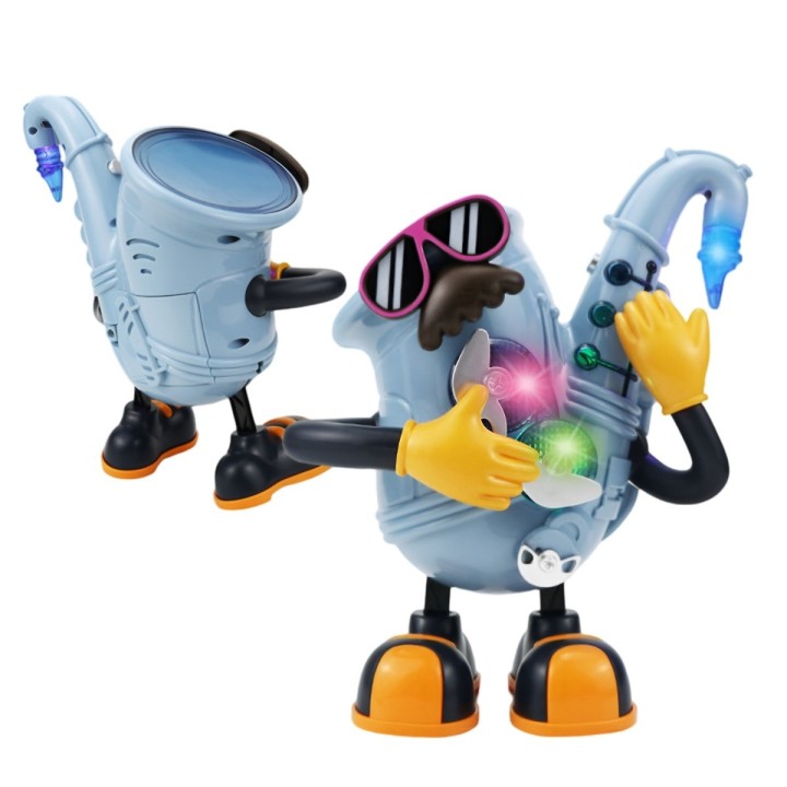Robot De Juguete Sonido Movimiento Mr Rock Saxofon