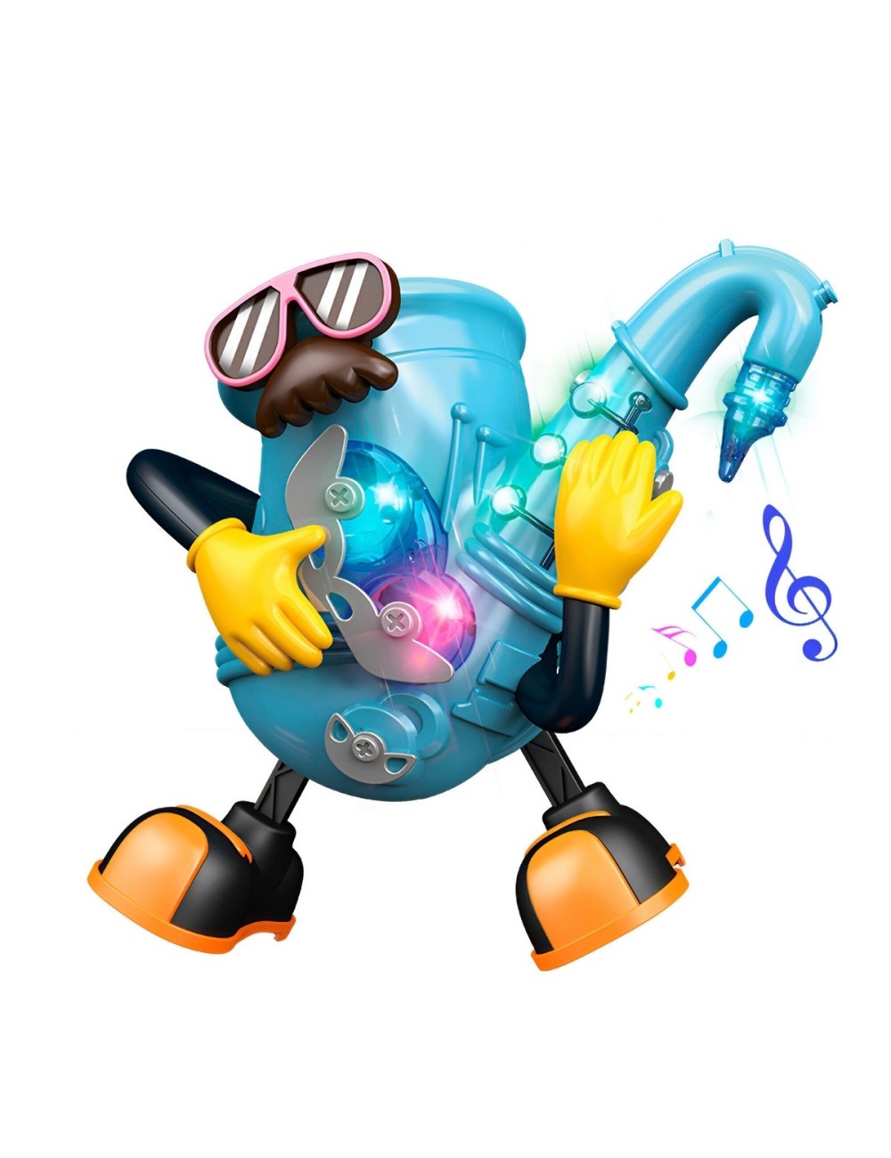 Robot De Juguete Sonido Movimiento Mr Rock Saxofon