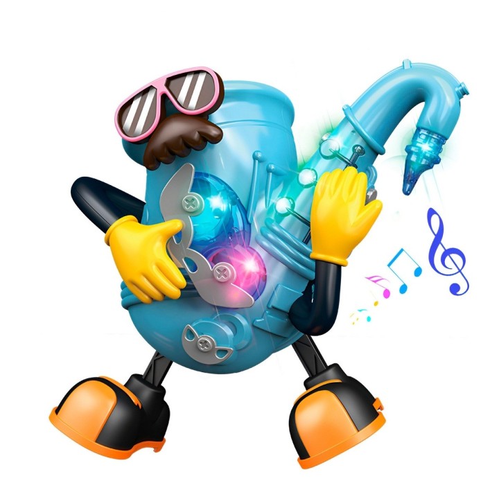 Robot De Juguete Sonido Movimiento Mr Rock Saxofon