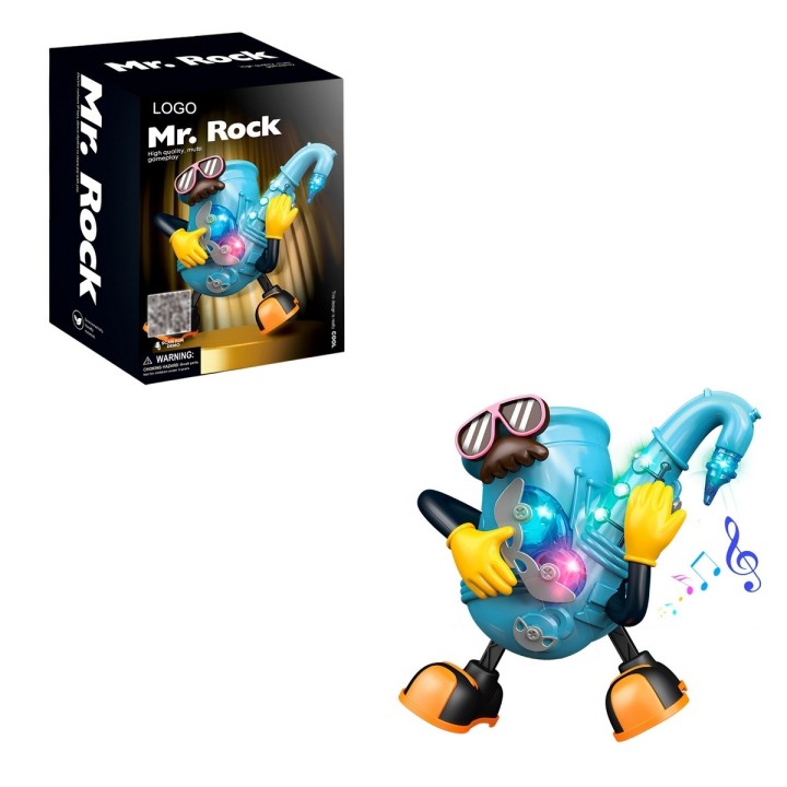 Robot De Juguete Sonido Movimiento Mr Rock Saxofon