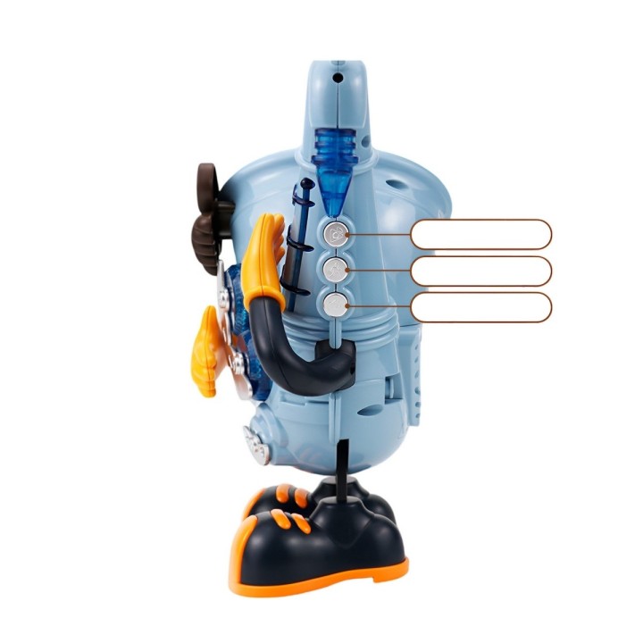 Robot De Juguete Sonido Movimiento Mr Rock Saxofon