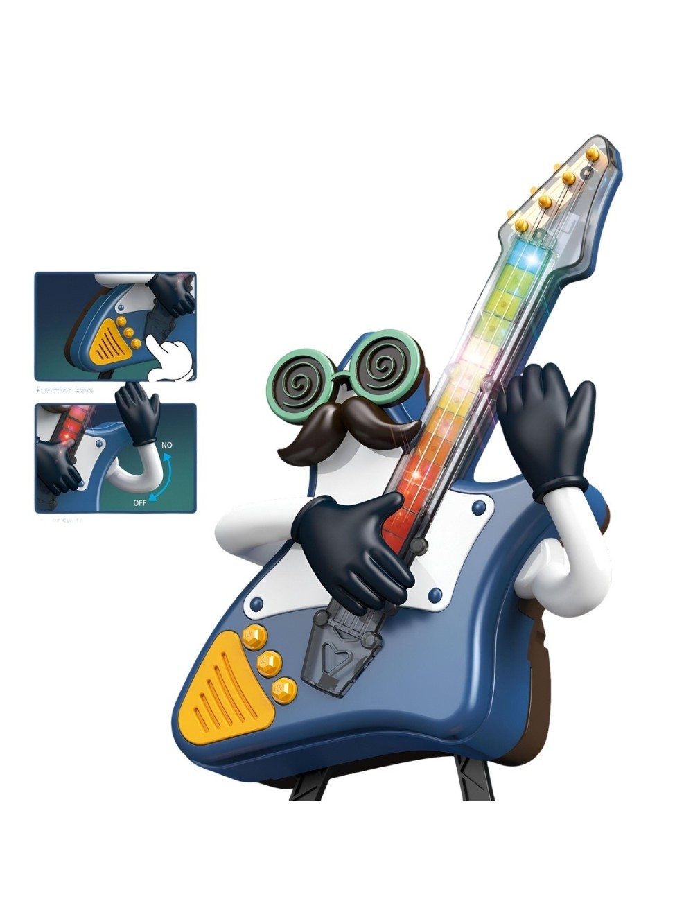 Robot De Juguete Sonido Movimiento Mr Rock Guitarra