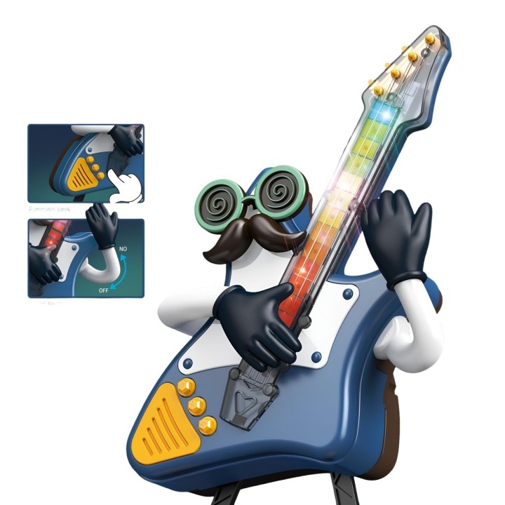 Robot De Juguete Sonido Movimiento Mr Rock Guitarra