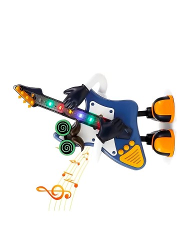 Robot De Juguete Sonido Movimiento Mr Rock Guitarra