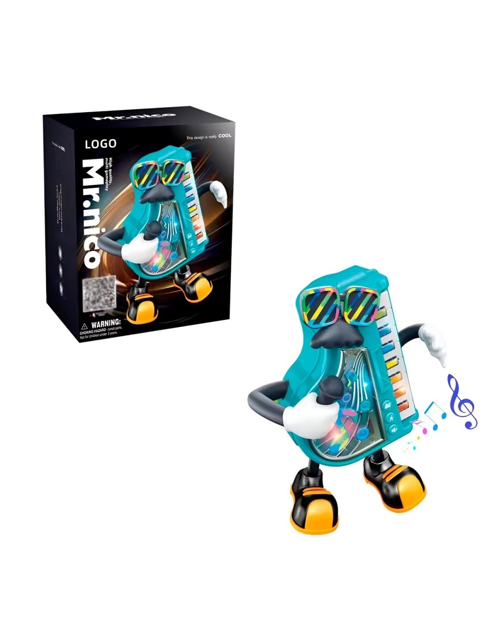 Robot De Juguete Sonido Movimiento Mr Nico Piano + Baterias