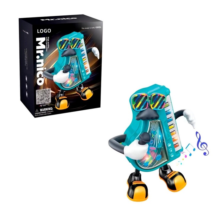 Robot De Juguete Sonido Movimiento Mr Nico Piano + Baterias