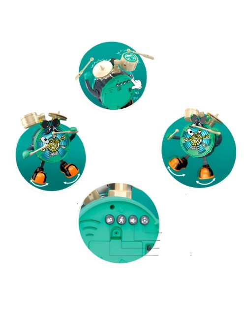 Robot De Juguete Sonido Movimiento Mr Jack Platos + Baterias