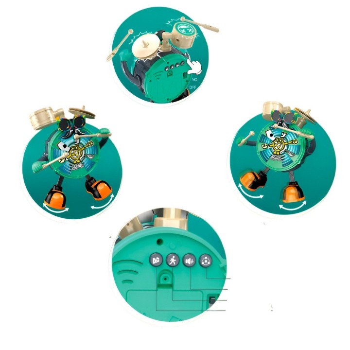 Robot De Juguete Sonido Movimiento Mr Jack Platos + Baterias
