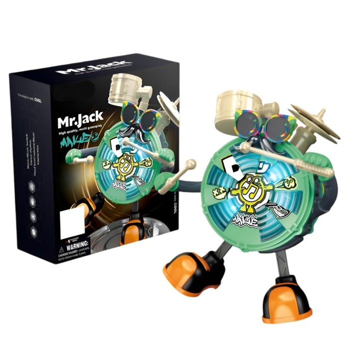Robot De Juguete Sonido Movimiento Mr Jack Platos + Baterias