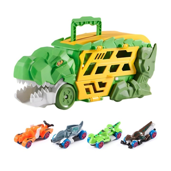 Pista Tiranosaurio Dinosaurio Rex Catapulta + Vehiculos