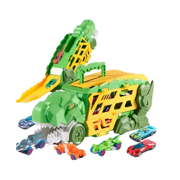Pista Tiranosaurio Dinosaurio Rex Catapulta + Vehiculos