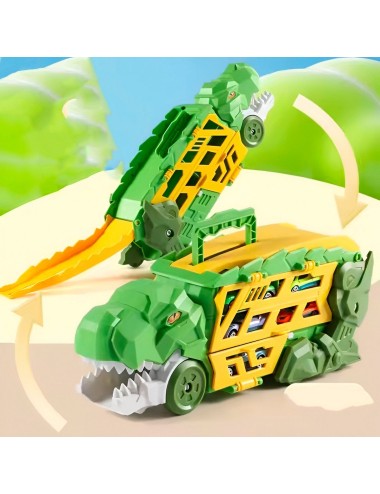 Pista Tiranosaurio Dinosaurio Rex Catapulta + Vehiculos