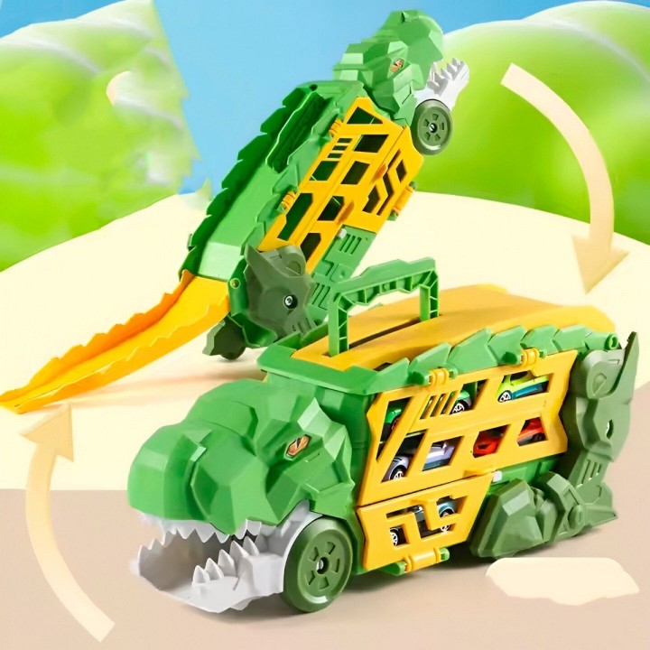 Pista Tiranosaurio Dinosaurio Rex Catapulta + Vehiculos