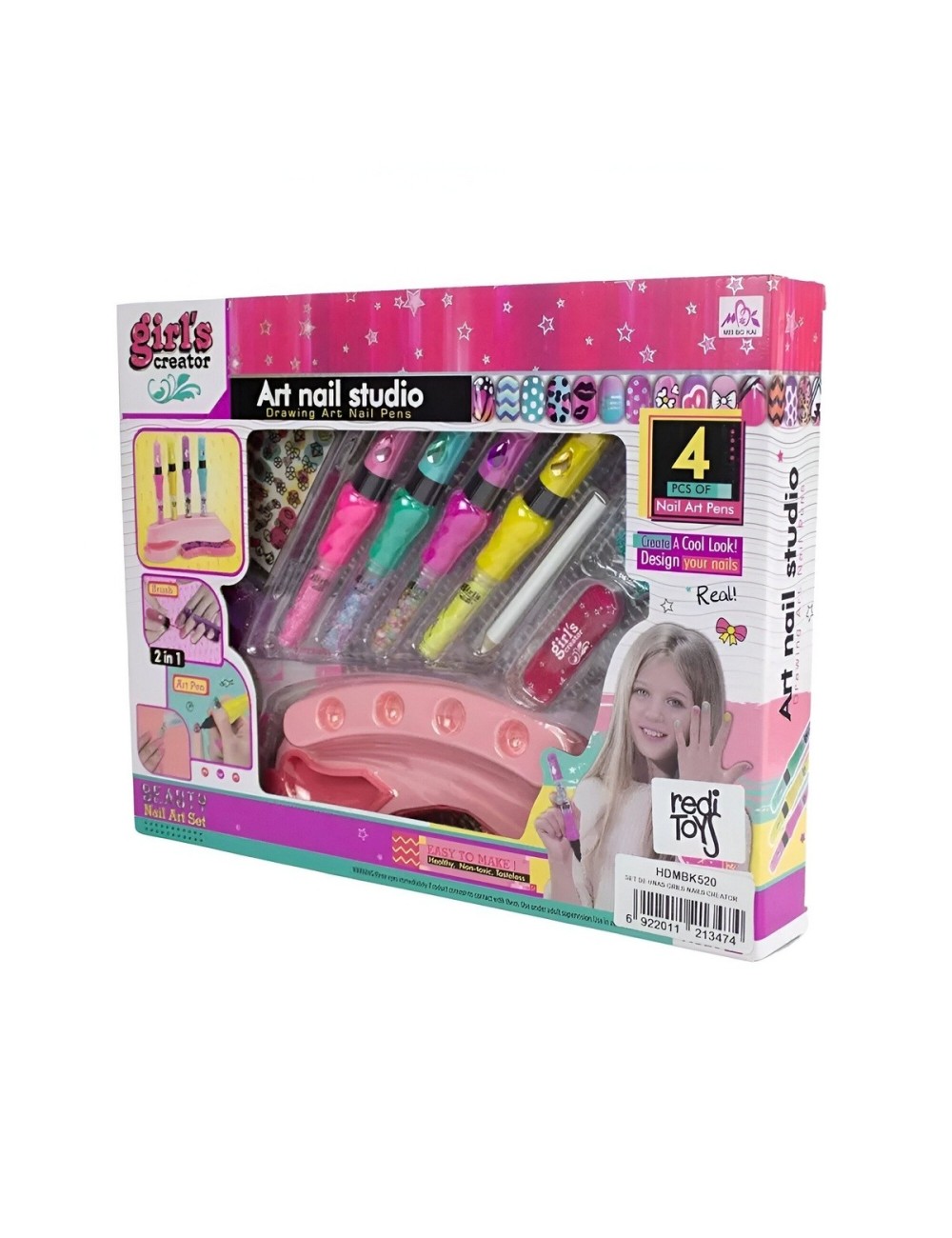 Juego Manicure Kit Personaliza Uñas Juguetes Niñas Didactico