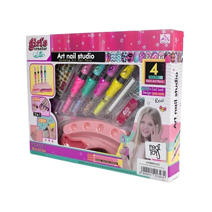 Juego Manicure Kit Personaliza Uñas Juguetes Niñas Didactico