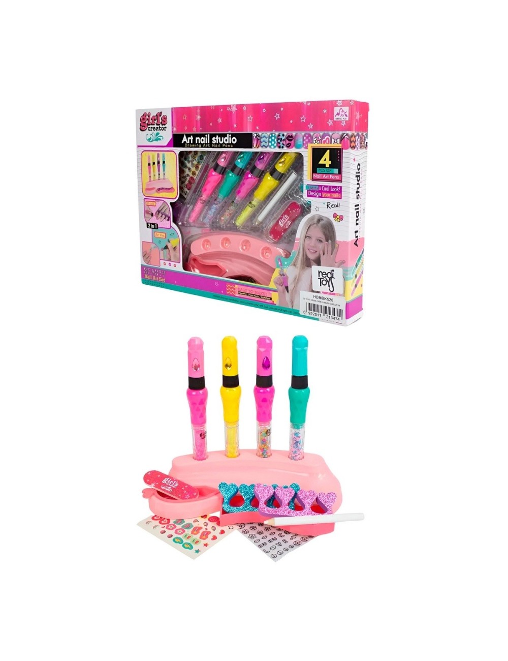 Juego Manicure Kit Personaliza Uñas Juguetes Niñas Didactico