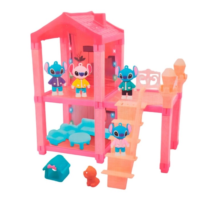 Casa Muñeca Mini Stitch Accesorios Interactiva Juguete Niñas