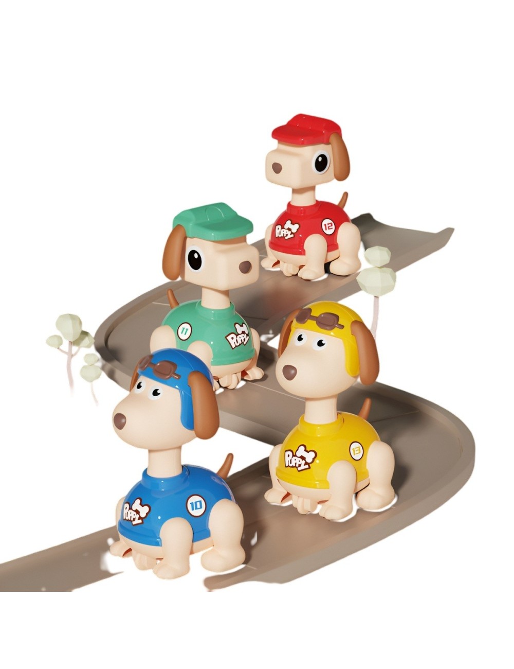 Carros De Perros De Cuerda Coleccion X 4 Unidades
