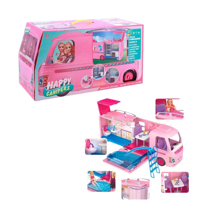 Carro Rodante Muñecas Mini Casa Juguete Interactivo Niñas