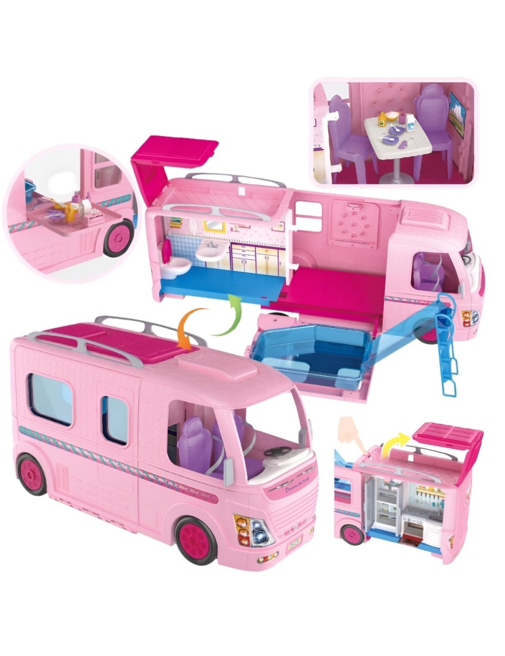 Carro Rodante Muñecas Mini Casa Juguete Interactivo Niñas