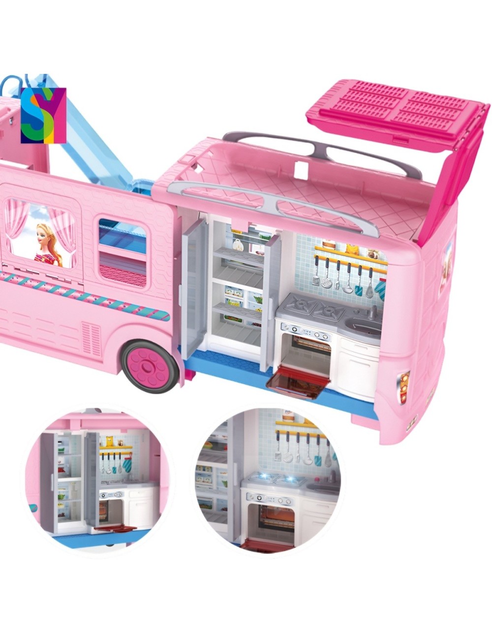 Carro Rodante Muñecas Mini Casa Juguete Interactivo Niñas