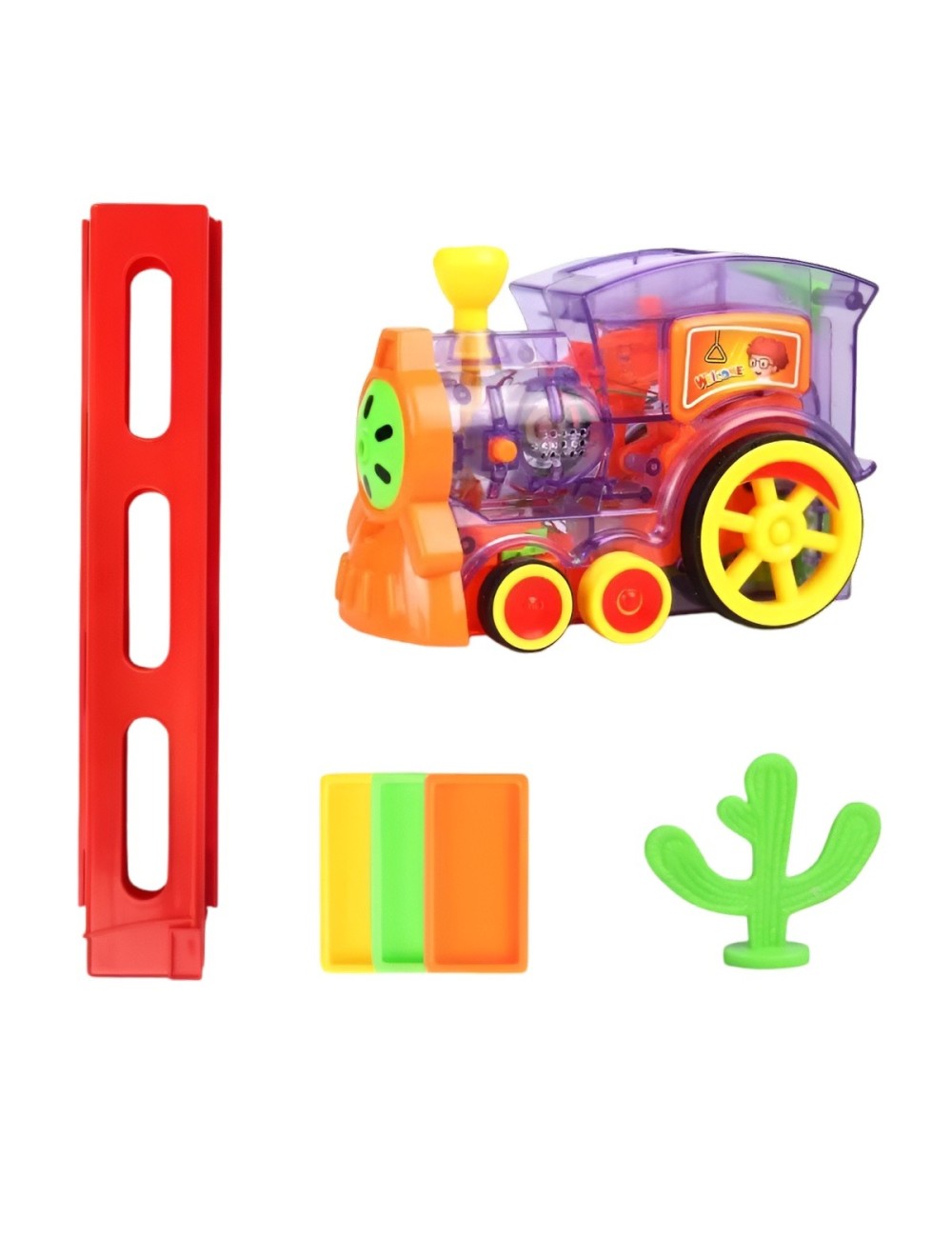 Tren Domino Automático Coche Electrónico Niño + Baterias