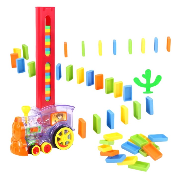 Tren Domino Automático Coche Electrónico Niño + Baterias