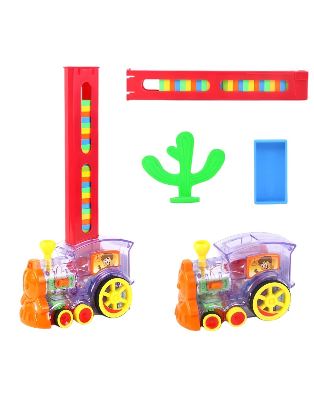 Tren Domino Automático Coche Electrónico Niño + Baterias