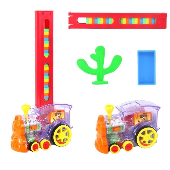Tren Domino Automático Coche Electrónico Niño + Baterias