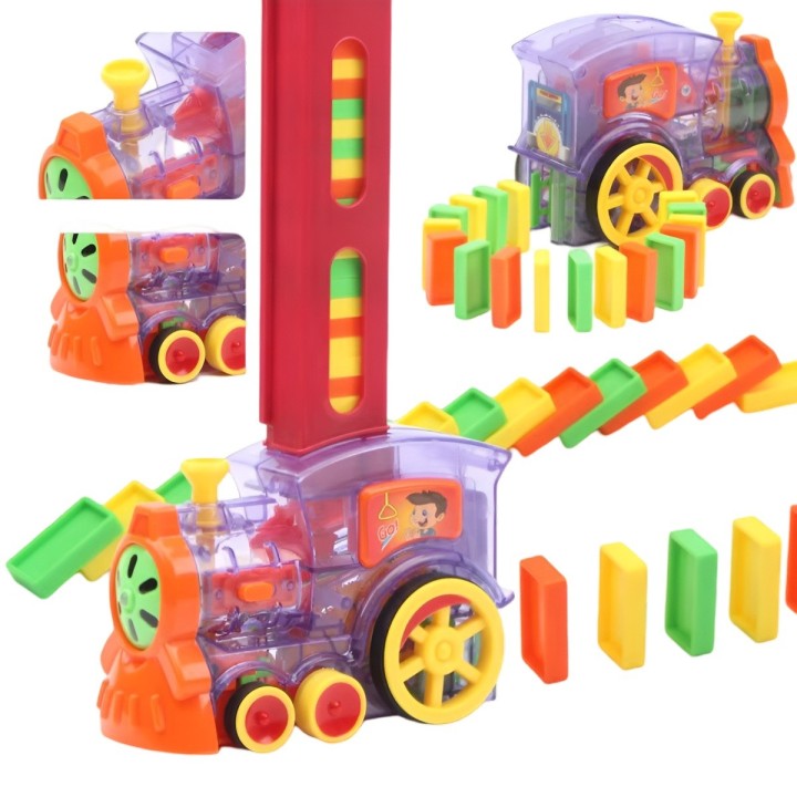 Tren Domino Automático Coche Electrónico Niño + Baterias