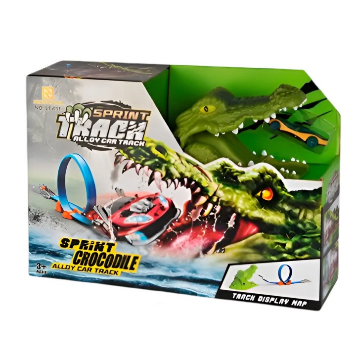 Pista Cocodrilo Monster 360 Grado Juguete Interactivo +carro