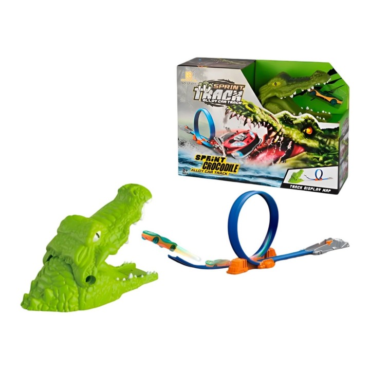 Pista Cocodrilo Monster 360 Grado Juguete Interactivo +carro