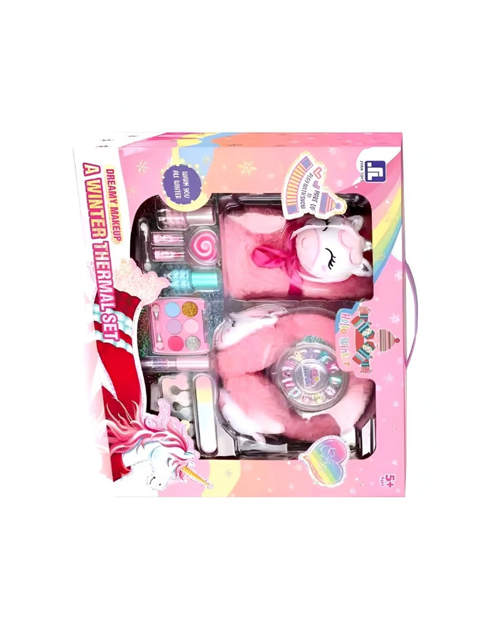 Maleta Kit Unicornio Orejera Bufanda Niñas Juguete Esmaltes