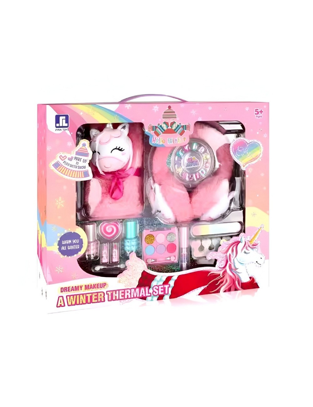 Maleta Kit Unicornio Orejera Bufanda Niñas Juguete Esmaltes