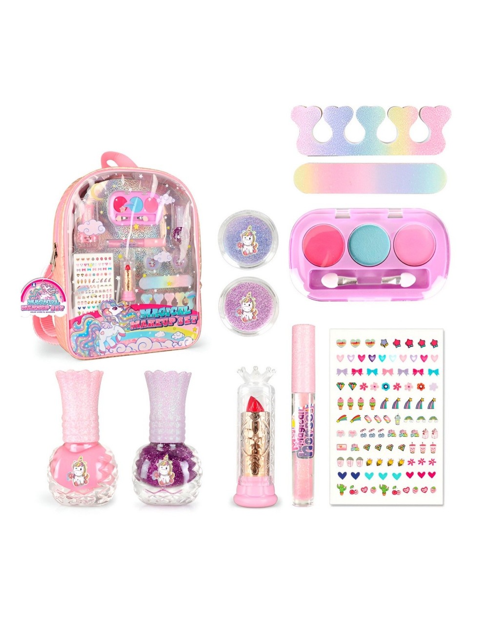 Maleta Kit Unicornio Maquillaje Para Niñas Juguete Esmaltes