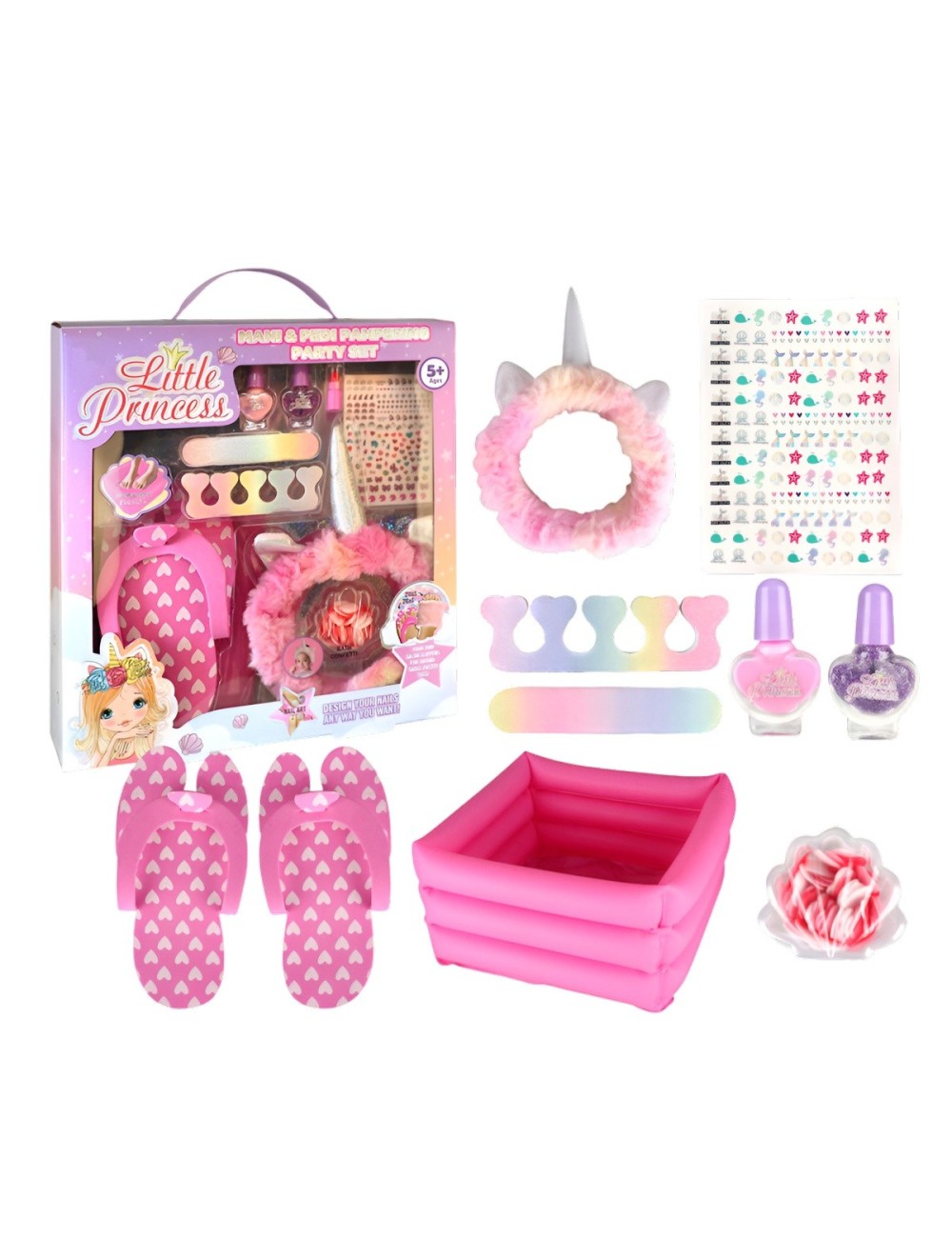 Maleta Kit Unicornio Manicure Para Niñas Juguete Esmaltes