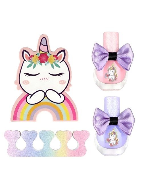 Maleta Kit Unicornio Manicure Antifaz Niñas Juguete Esmaltes