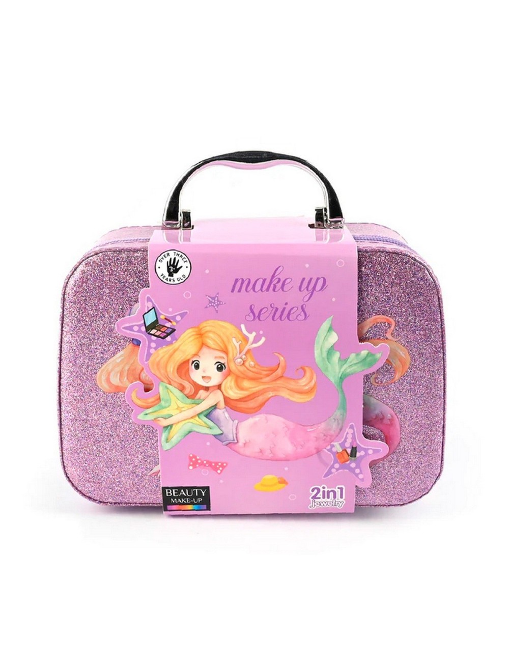 Maleta Kit Sirena De Maquillaje Para Niñas Juguete Esmaltes