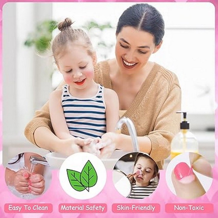 Maleta Kit Sirena De Maquillaje Para Niñas Juguete Esmaltes