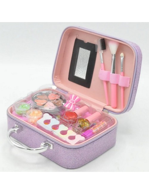 Maleta Kit Sirena De Maquillaje Para Niñas Juguete Esmaltes