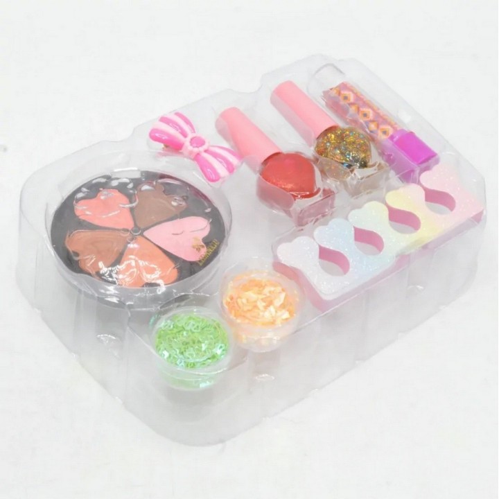Maleta Kit Sirena De Maquillaje Para Niñas Juguete Esmaltes