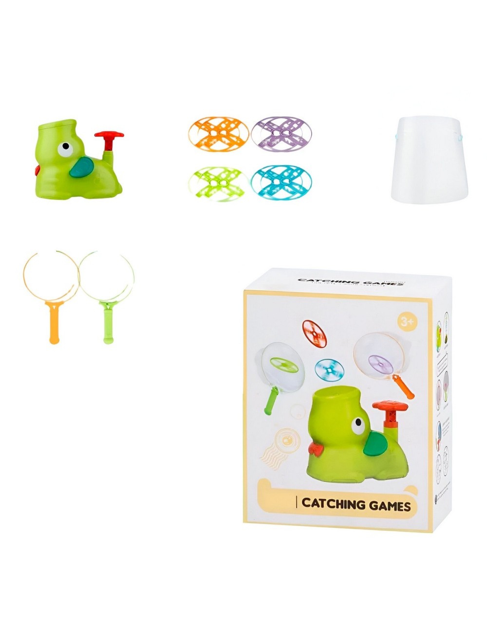 Lanzador De Discos Voladores Juguete Interactivo Agilidad