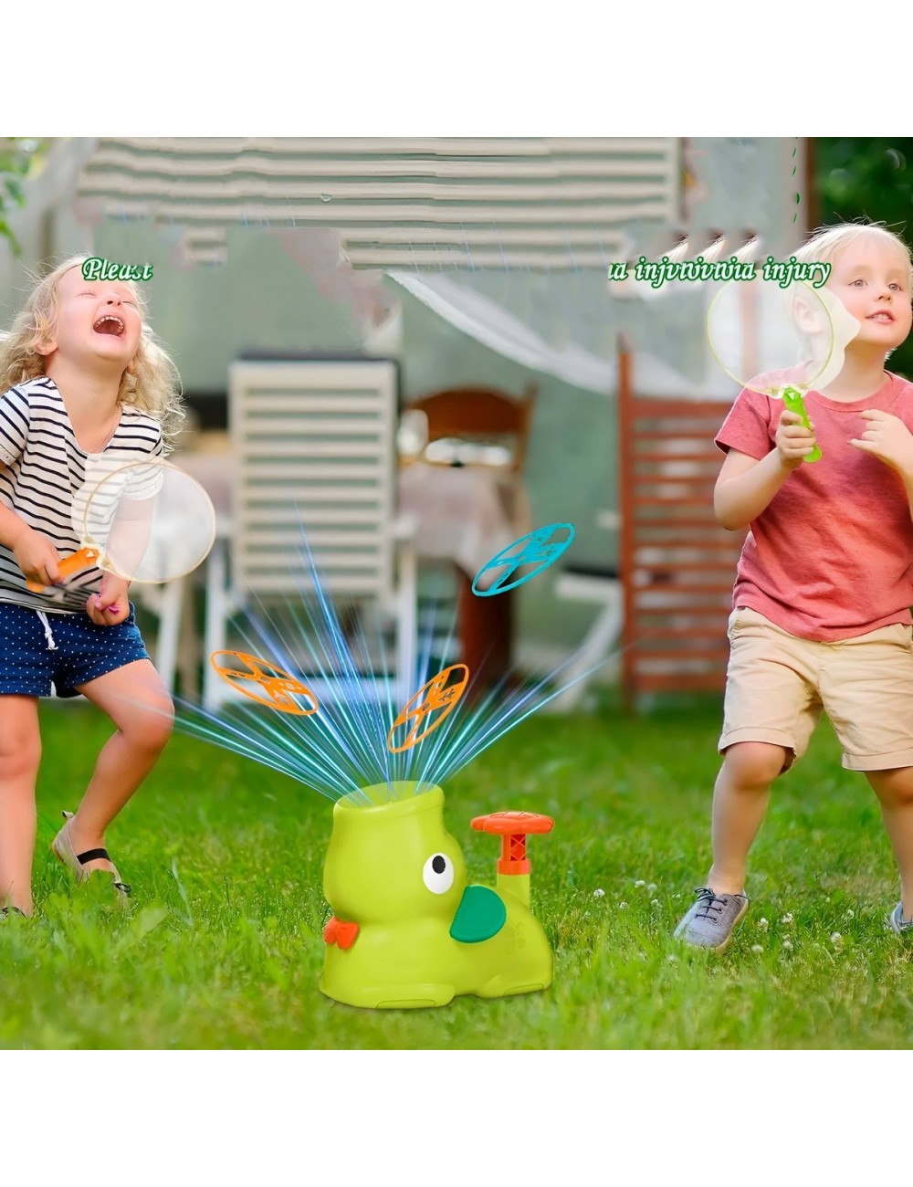 Lanzador De Discos Voladores Juguete Interactivo Agilidad