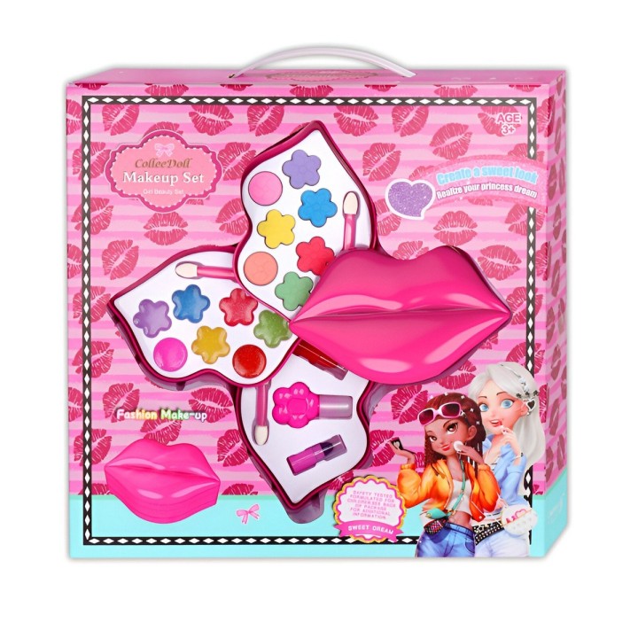 Kit De Maquillaje Niñas Juguete Princesas Figura Kiss