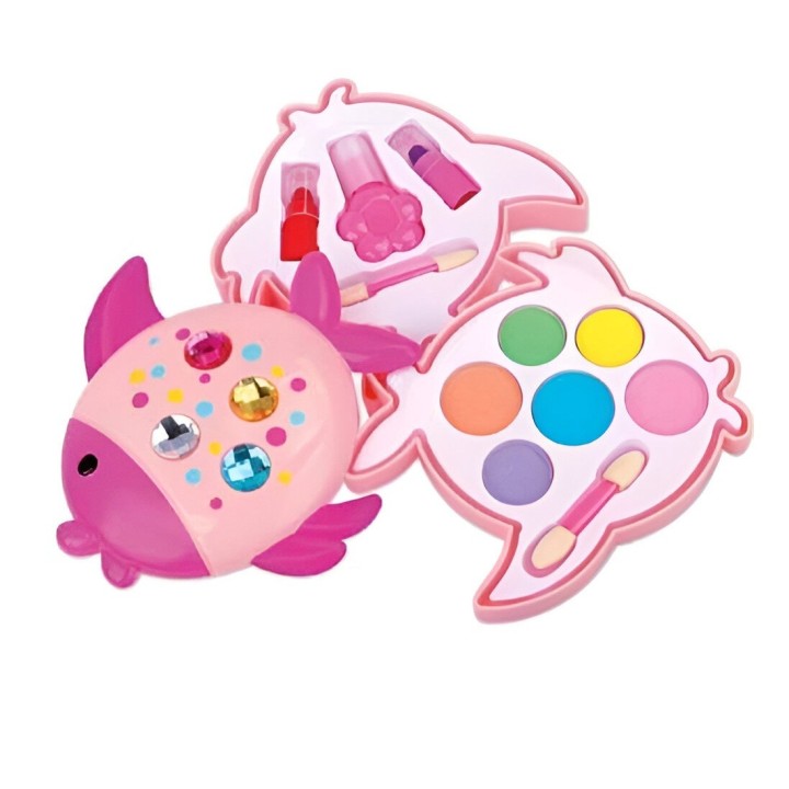 Kit De Maquillaje Niñas Juguete Princesas Figura Pez