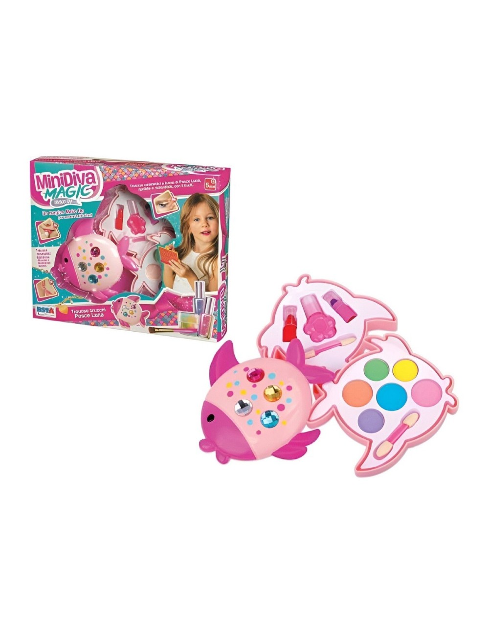 Kit De Maquillaje Niñas Juguete Princesas Figura Pez