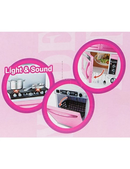 Cocina Muñecas Niñas Horno Luz Nevera Sonido 3 Modulos