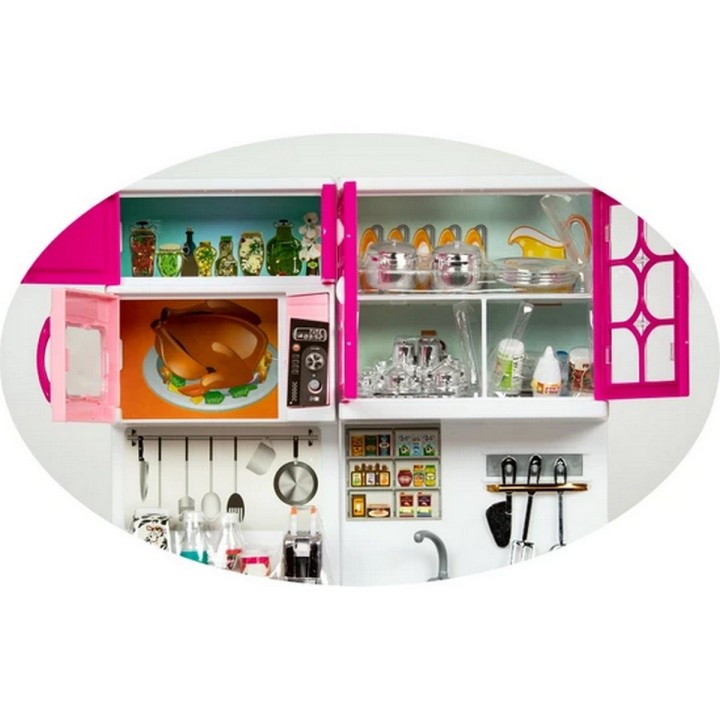 Cocina Muñecas Niñas Horno Luz Nevera Sonido 3 Modulos